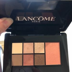 Lancome eyeshadow pallet and blush.